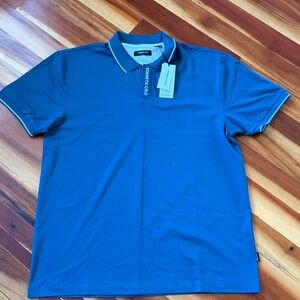 Kenneth Cole Tech Polo Size XXL Teal Blue